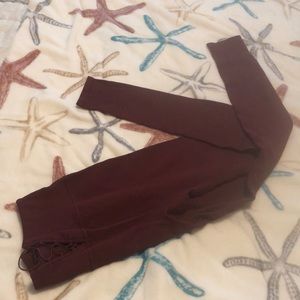 Xtra small work out maroon ribbed legging
